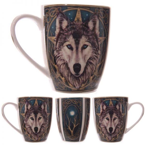 Lisa Parker Wolf Head New Bone China Mug - Image 2