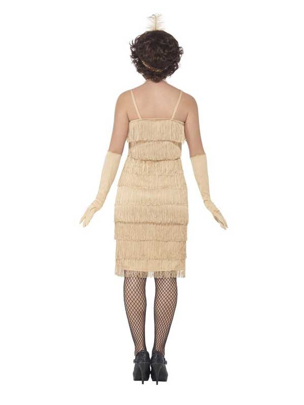 1920s Flapper Costume, Gold - Image 3