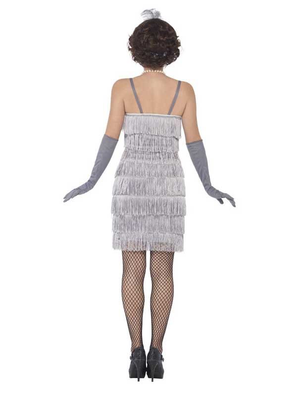 1920s Flapper Costume, Silver - Image 3