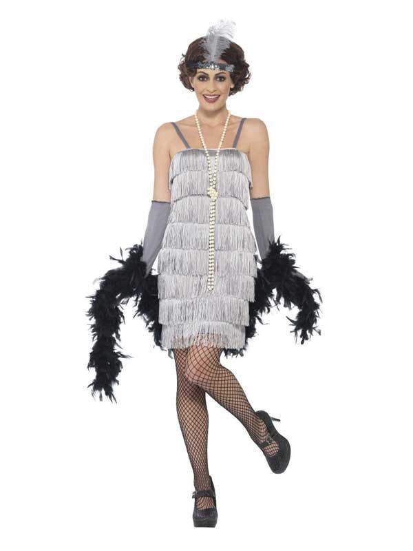 1920s Flapper Costume, Silver