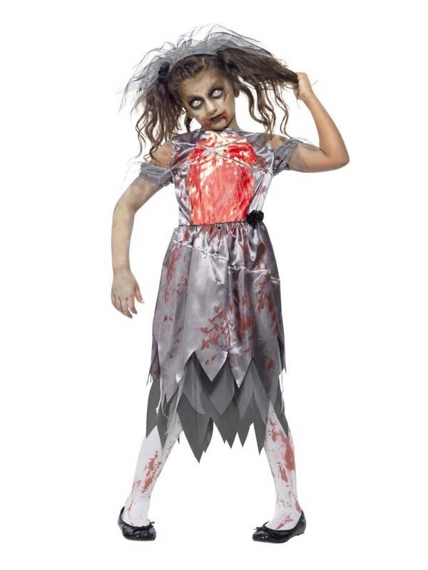 Zombie Bride Costume, Grey