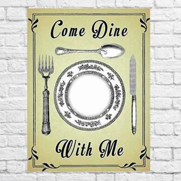 Metal Sign Come Dine With Me