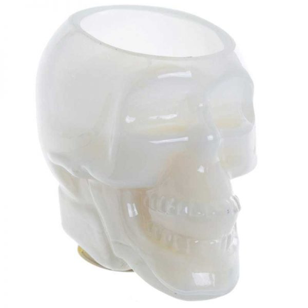 White Skull Soya Candle Jar - Sandalwood & Cedar - Image 5