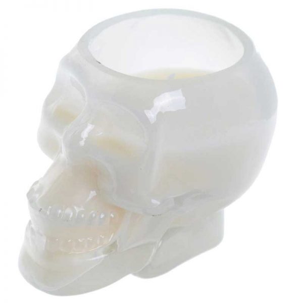 White Skull Soya Candle Jar - Sandalwood & Cedar - Image 6