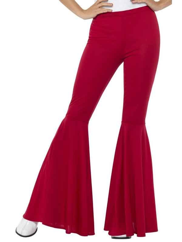 Flared Trousers Red