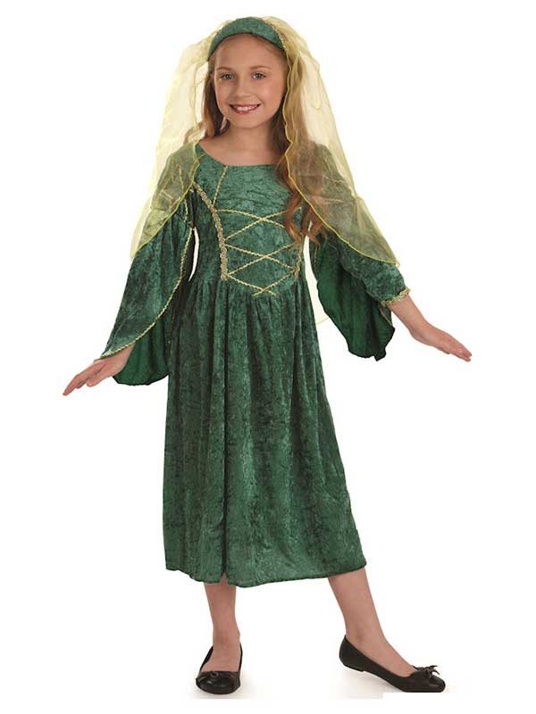 Tudor Green Princess Kids Costume