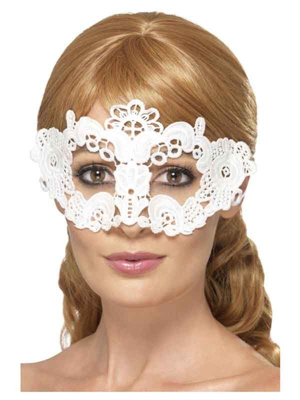 Embroidered Lace Filigree Floral Eye Mask