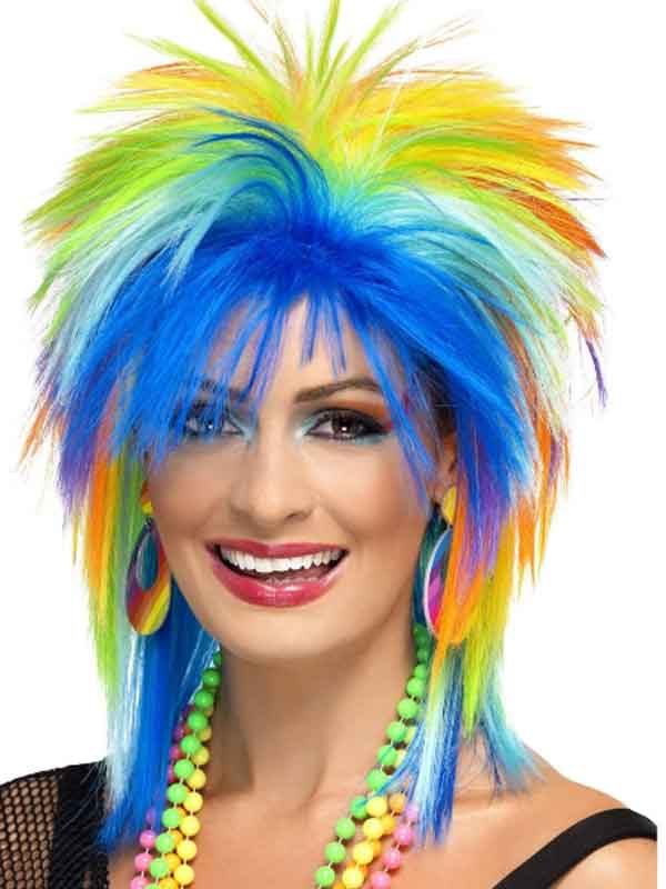 80s Rainbow Punk Wig