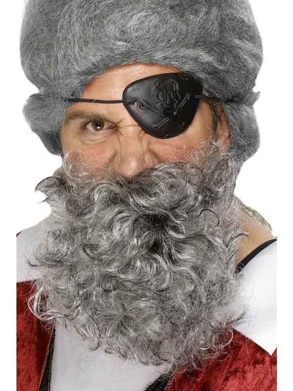 Deluxe Pirate Beard, Light Grey