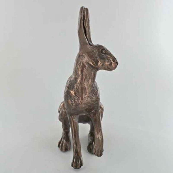 Cold Cast Bronze Sculpture - Buttercup Standing Hare By Harriet Glen - Image 3