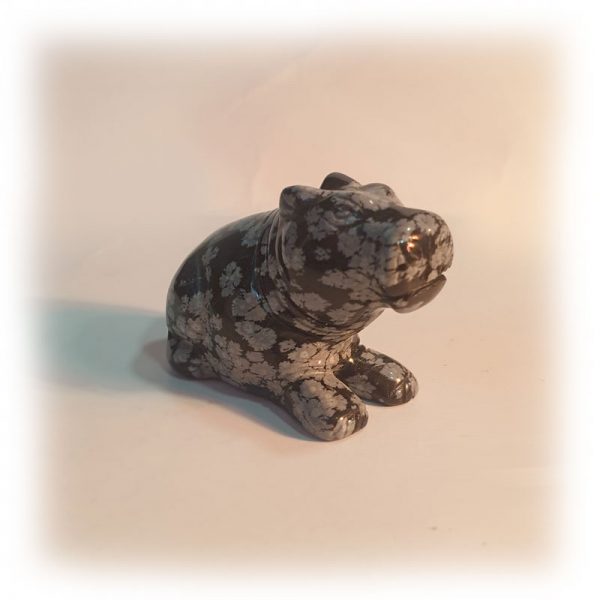 Snowflake Obsidian Relaxed Hippo