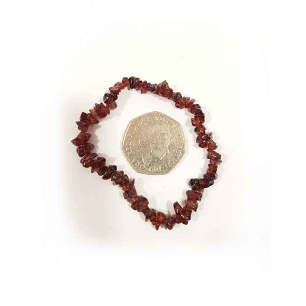 Garnet Elasticated Chip Bracelet - Image 2