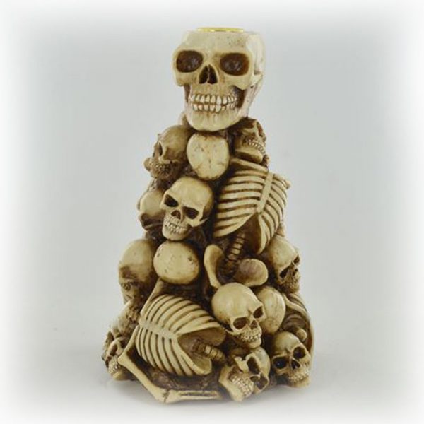 Skull & Skeleton Stack Candle Holder