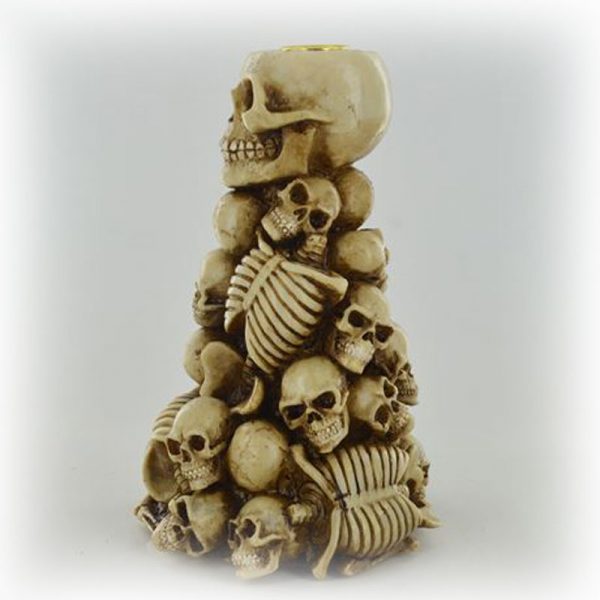 Skull & Skeleton Stack Candle Holder - Image 2