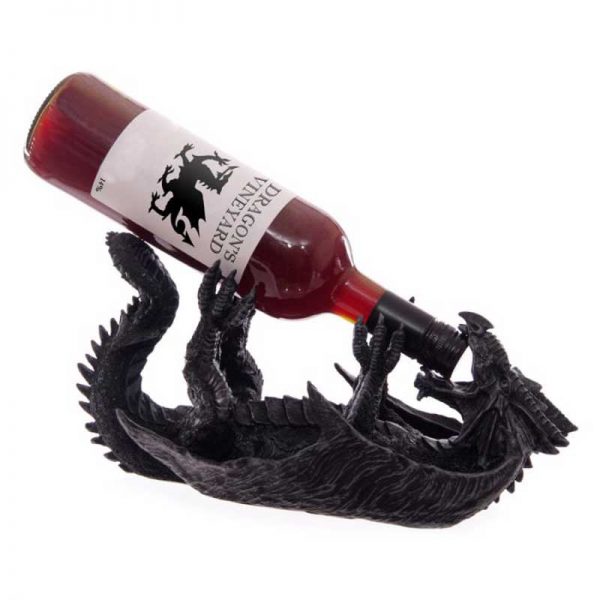 Gothic Grey Dragon Wine Bottle Holder - Image 2