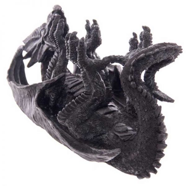 Gothic Grey Dragon Wine Bottle Holder - Image 3