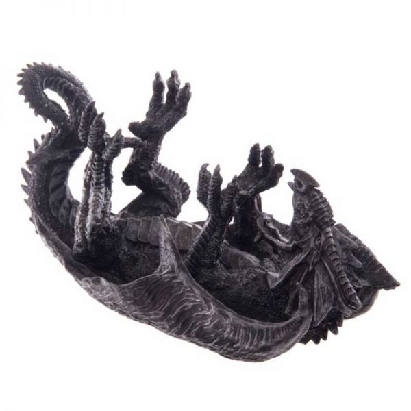 Gothic Grey Dragon Wine Bottle Holder - Image 5