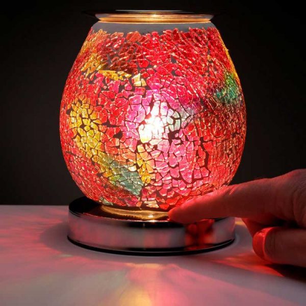 Crackle Touch Operated Electric Wax Melt Burner Aroma Warmer Lamp - UK Plug - Image 3