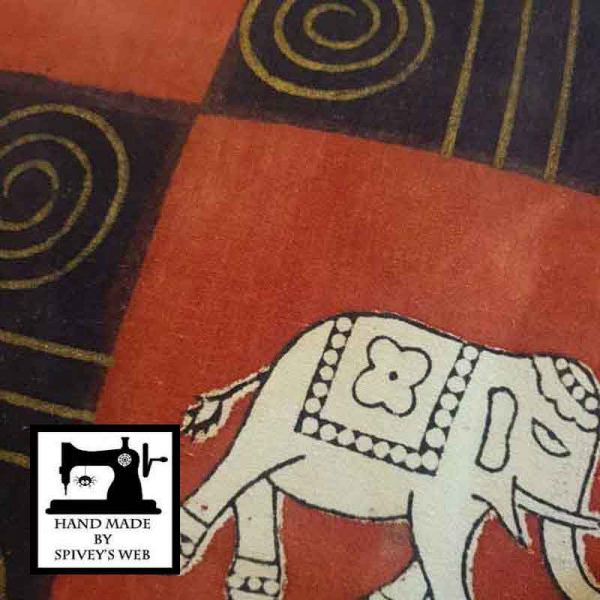 Meditation Cushion, Patch Cotton Elephant - Image 2