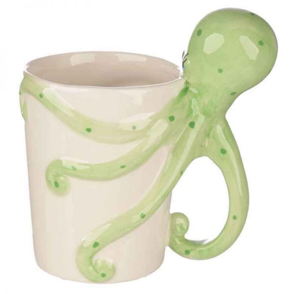 Lisa Parker Octopus Ceramic Shaped Handle Mug