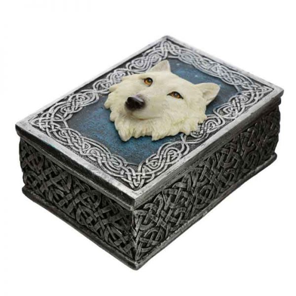 Protector Of The North Secrets Of The White Wolf Trinket Box (Wolf Face)