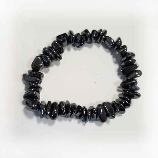 Hematite Elasticated Chip Bracelet