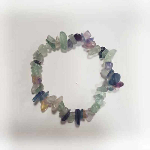 Fluorite Elasticated Chip Bracelet