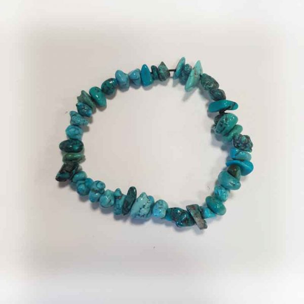 Turquoise Elasticated Chip Bracelet