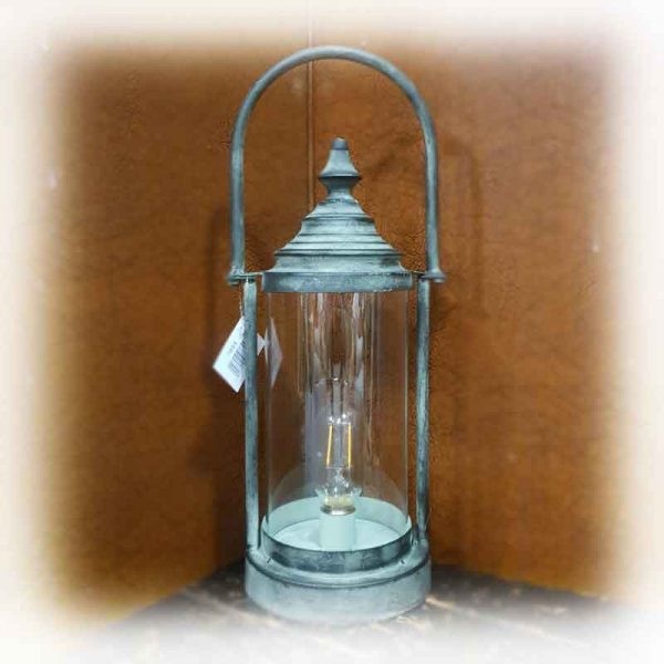 47cm Tall Battery Powered Metal Garden Lantern