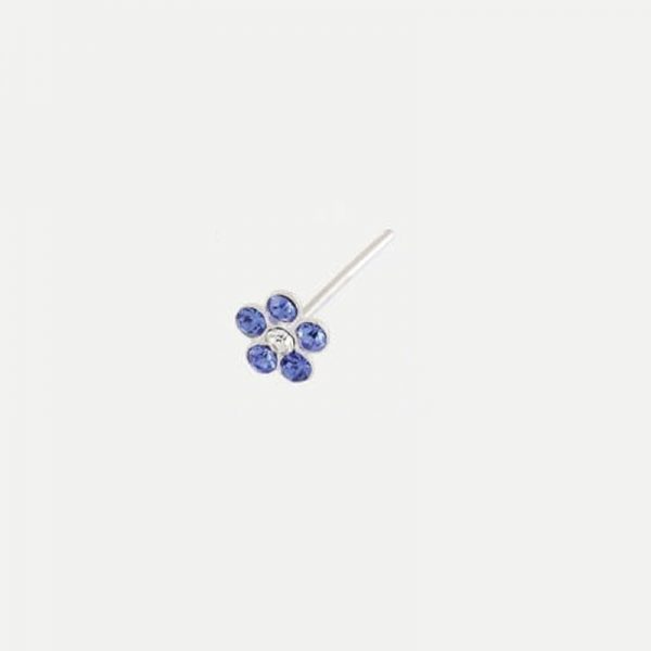 Sterling Silver Gemset Daisy Nose Pins (Sold Separately) - Image 2