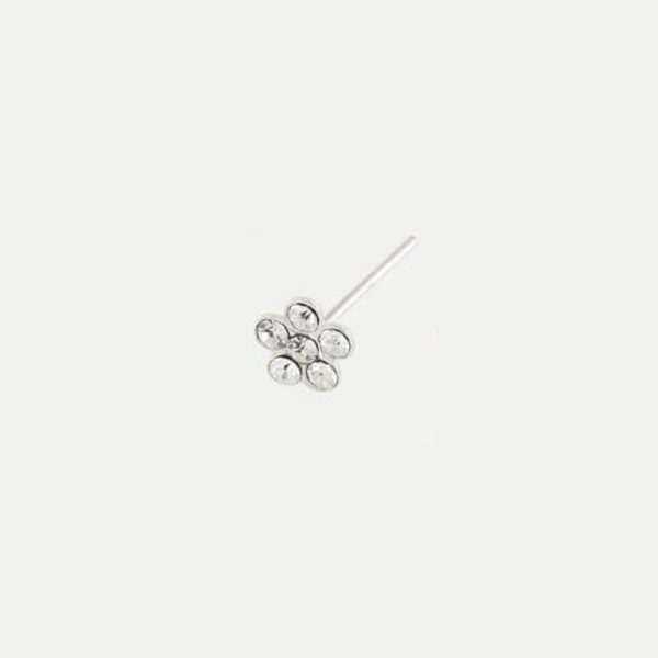 Sterling Silver Gemset Daisy Nose Pins (Sold Separately) - Image 6