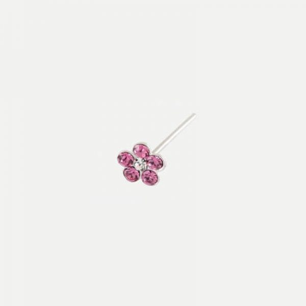 Sterling Silver Gemset Daisy Nose Pins (Sold Separately) - Image 4