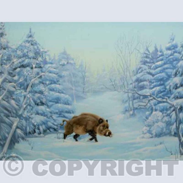 The Boar Rectangular Greeting Card - 175mm x 125.8mm