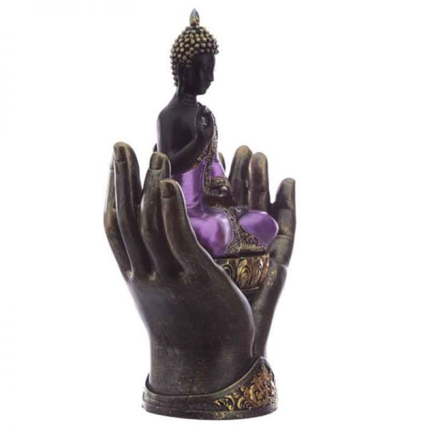 Purple & Black Thai Buddha In Hands - Image 2