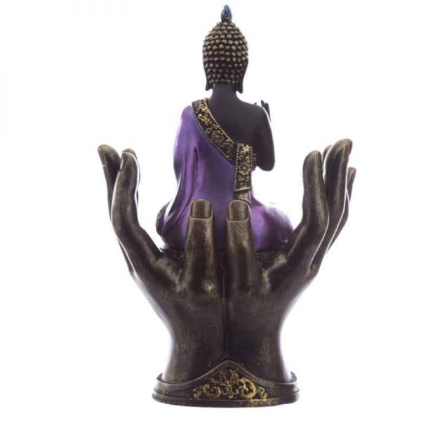 Purple & Black Thai Buddha In Hands - Image 3