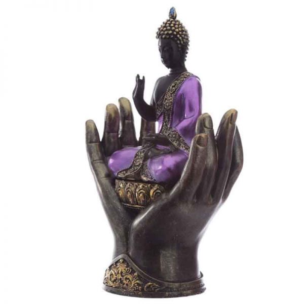 Purple & Black Thai Buddha In Hands - Image 4