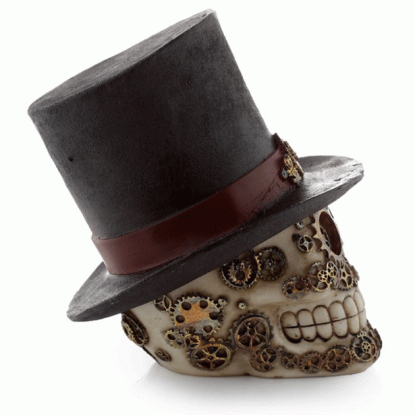 Steampunk Style Skull with Top Hat - Image 2