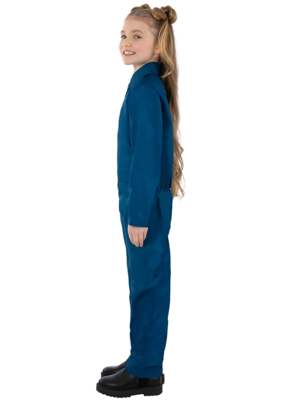 Kids Unisex Navy Boiler Suit Costume - Image 4