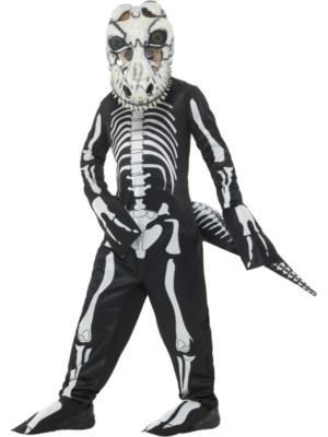 Deluxe T-Rex Skeleton Costume, Bodysuit, Black